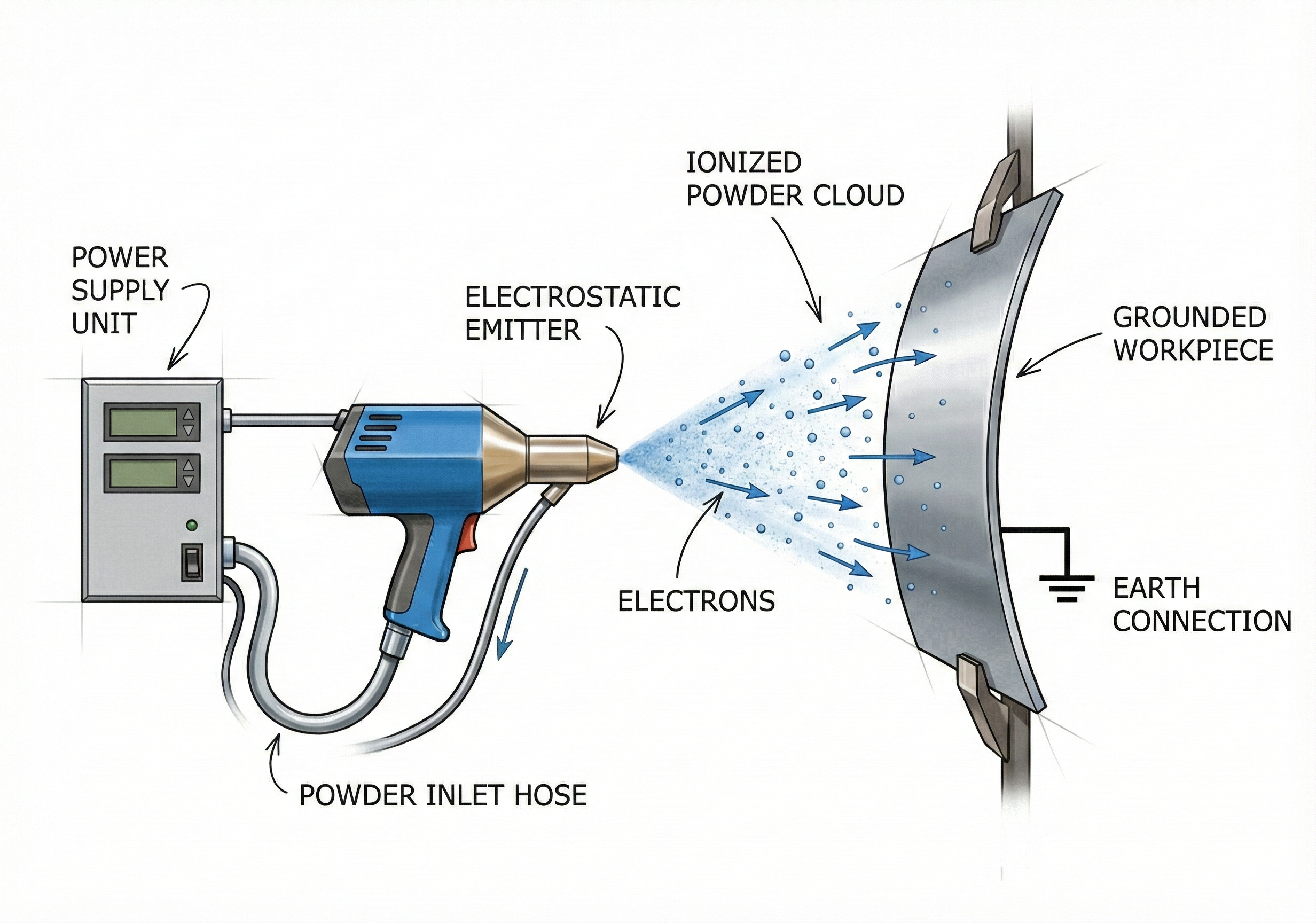 Diagram of Powder Coating Process