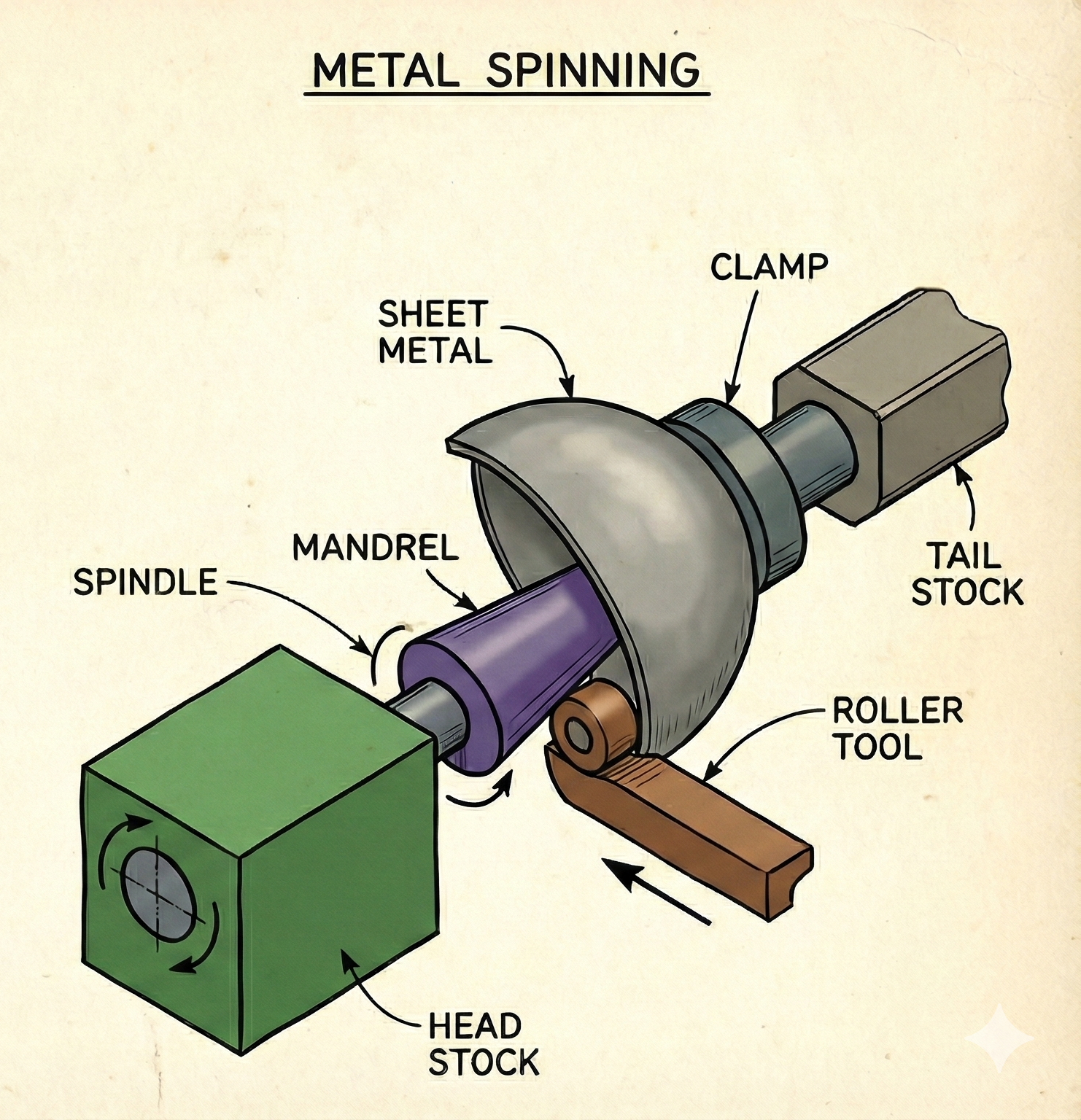 Diagram of spinning process