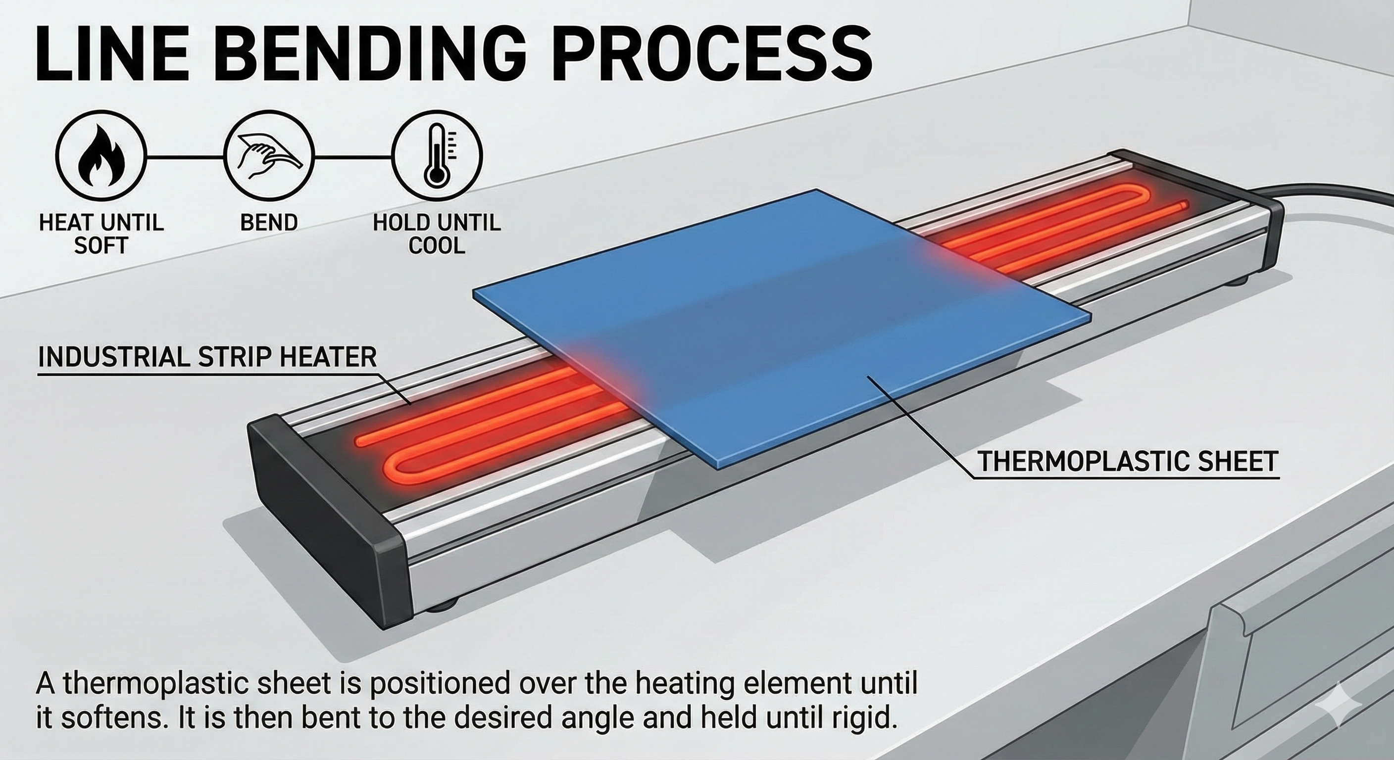 Line Bending Patterns Diagram of line bending process